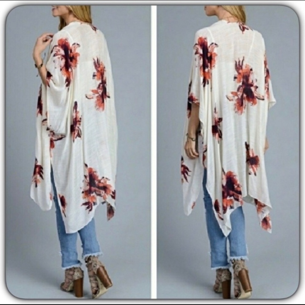 💃🏻Boho Floral Kimono💃🏻 - Picture 4 of 7